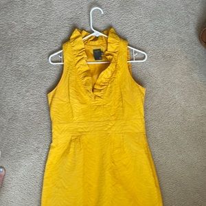 Taylor size 10 jacquard yellow dress